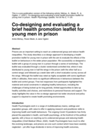Co-designing and evaluating a brief health promotion leaflet for young men in prison
