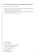 A case of childhood tuberculosis from late mediaeval Somerset, England