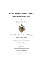 Brand Alliance: Success Factors, Opportunities and Risks