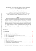 Koopman wavefunctions and Clebsch variables in Vlasov-Maxwell kinetic theory