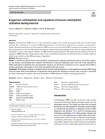 Exogenous carbohydrate and regulation of muscle carbohydrate utilisation during exercise