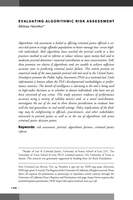 Evaluating algorithmic risk assessment