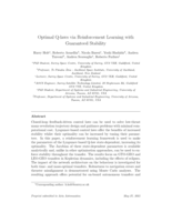 Optimal Q-laws via reinforcement learning with guaranteed stability