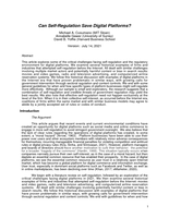 Can self-regulation save digital platforms?