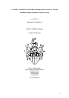 A feasibility controlled trial of an eight-session group intervention for typically developing siblings of children who have an ASD