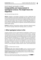 Comparability and measurement in typological science: The bright future for linguistics
