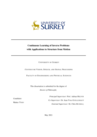Continuous Learning of Inverse Problems with Applications to Structure from Motion