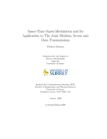 Space-Time Super-Modulation and its Application to the Joint Medium Access and Data Transmissions