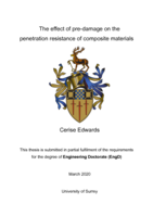 The effect of pre-damage on the penetration resistance of composite materials