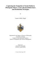 Capturing the Footprints of Social Media in Photogenic Places: Cyber-physical Behaviours and Destination Strategies