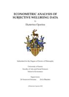 Econometric Analysis of Subjective Wellbeing Data