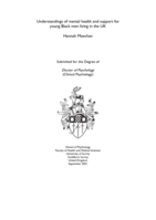 Understandings of mental health and support for  young Black men living in the UK