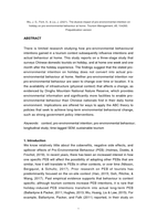 The elusive impact of pro-environmental intention on holiday on pro-environmental behaviour at home