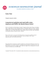 Long-term air pollution and road traffic noise exposure and COPD: The Danish Nurse Cohort