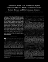 Differential STBC-SM Scheme for Uplink Multi-user Massive MIMO Communications: System Design and Performance Analysis