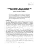 CONSIDER COVARIANCE ANALYSES OF PERIODIC AND QUASI-PERIODIC ORBITS AROUND PHOBOS