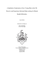 A Qualitative Exploration of how Young Men in the UK Perceive and Experience Informal Help-Seeking for Mental Health Difficulties