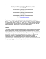 Creating ‘Excellent’ Partnerships: Reflections on Practice