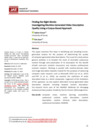 Finding the Right Words: Investigating Machine-Generated Video Description Quality Using a Corpus-Based Approach