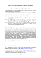 Tourism Memory Characteristics Scale: Development and Validation