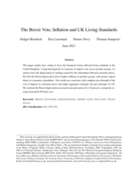 The Brexit vote, inflation and U.K. living standards