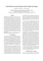 Gated Multi-head Attention Pooling for Weakly Labelled Audio Tagging