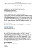 Mapping the current psychology provision for children and young people with Juvenile Dermatomyositis