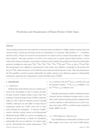 Production and measurement of fission product noble gases