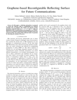 Graphene-based Reconfigurable Reflecting Surface for Future Communications