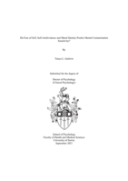 Do Fear of Self, Self-Ambivalence and Moral Identity Predict Mental Contamination Sensitivity?