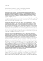 Between Ethics and Aesthetics: the Residual in Samuel Beckett's Minimalism