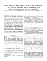 Long Slot mmWave Low-SLL Periodic-Modulated Leaky-Wave Antenna Based on Empty SIW
