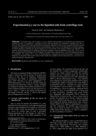 Experimental p-y curves for liquefied soils from centrifuge tests