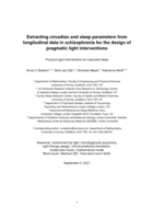 Extracting Circadian and Sleep Parameters from Longitudinal Data in Schizophrenia for the Design of Pragmatic Light Interventions