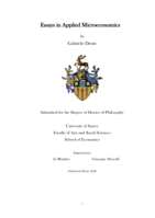 Essays in Applied Microeconomics