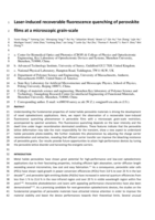 Laser‐induced recoverable fluorescence quenching of perovskite films at a microscopic grain‐scale