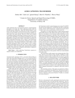 AUDIO CAPTIONING TRANSFORMER