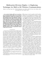 Multicarrier-Division Duplex: A Duplexing Technique for Shift to 6G Wireless Communications