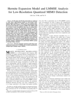 Hermite Expansion Model and LMMSE Analysis for Low-Resolution Quantized MIMO Detection