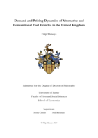 Demand and Pricing Dynamics of Alternative and Conventional Fuel Vehicles in the United Kingdom