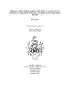 Blackout: a mixed methods analysis of the impact of an immersive art installation on stigmatising attitudes towards people experiencing bipolar disorder
