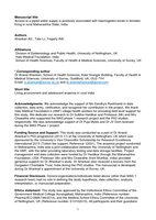 Access to a piped water supply is positively associated with haemoglobin levels in females living in rural Maharashtra State, India