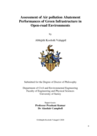 Assessment of Air pollution Abatement Performances of Green Infrastructure in Open-road Environments