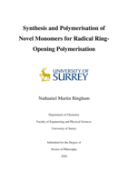 Synthesis and Polymerisation of Novel Monomers for Radical Ring-Opening Polymerisation