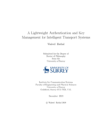 A Lightweight Authentication and Key Management for Intelligent Transport Systems