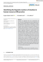 Identifying the linguistic markers of intuition in human resource (HR) practice