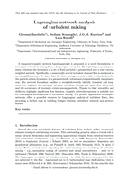 Lagrangian network analysis of turbulent mixing