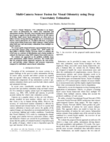 Multi-Camera Sensor Fusion for Visual Odometry using Deep Uncertainty Estimation