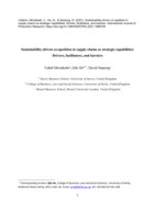 Sustainability-driven co-opetition in supply chains as strategic capabilities:  Drivers, facilitators, and barriers