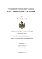Tourists' Emotional Responses to Street Food Experiences in Vietnam